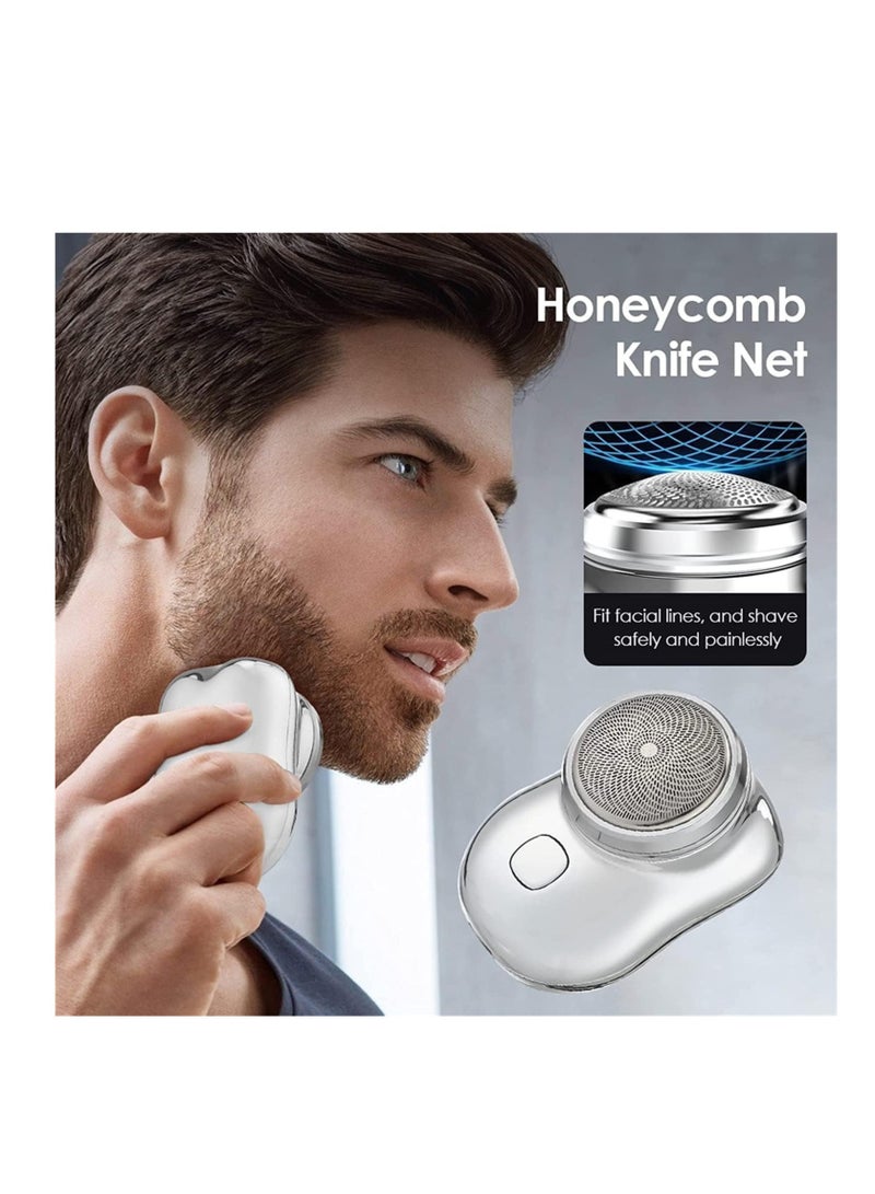 ELTRAZONE Mini & Portable Electric Shaver, New Pocket Portable Electric Shave, Magic USB Mini Shaver Electric Razor For Men, Rechargeable Travel Razors For Men Electric Shaver For Shaving Face(Blue) - Image 2