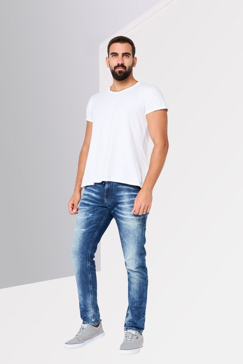 DIESEL جينز كروالي CB NE بتصميم عادي للرجال، غامق، أزرق داكن - Image 2