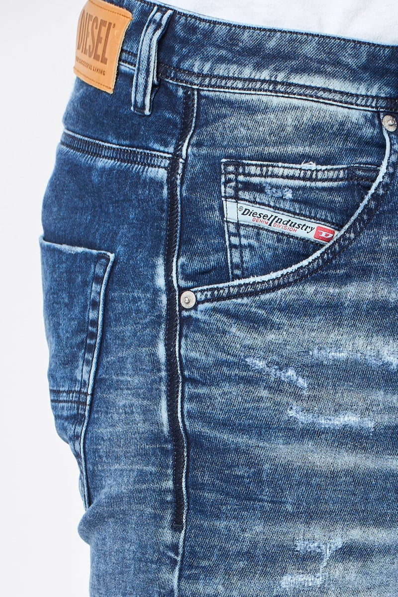 DIESEL جينز كروالي CB NE بتصميم عادي للرجال، غامق، أزرق داكن - Image 3