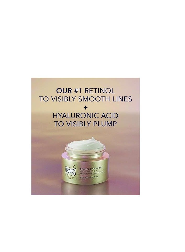 RoC Roc Retinol Correxion Line Smoothing Max Daily Hydration Intensive Anti Wrinkle and Anti Aging Face Moisturiser with Hyaluronic Acid 50 ml, 50 ml (Pack of 1)  - Image 2