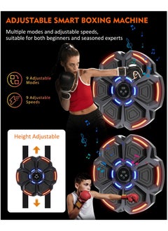 ASIV Music Boxing Machine for Adults, Bluetooth Music Punching Machine with Gloves, Electronic LED Boxing Machine Wall Mounted Music, 9 Modes & 9 Speeds, Home Indoor Workout Trainer Equipment  - Image 2