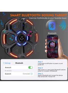 ASIV Music Boxing Machine for Adults, Bluetooth Music Punching Machine with Gloves, Electronic LED Boxing Machine Wall Mounted Music, 9 Modes & 9 Speeds, Home Indoor Workout Trainer Equipment  - Image 3