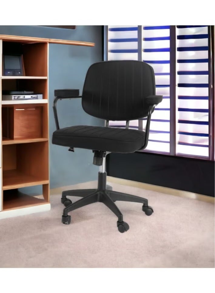Creative Ergonomic Computer Office Chair with Adjustable High Back, Fabric Swivel Office Chair with Armrests - Image 3