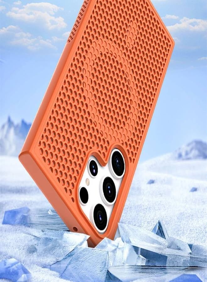 AROAQ Luxury Magnetic Mesh Heat Dissipation Phone Case for Samsung Galaxy S25 S24 S23 S22 Ultra Plus S 24 23 22 S24Ultra Anti-Drop Cooling Phone Cases, For Magsafe Charge Cover (Light Purple) - Image 3