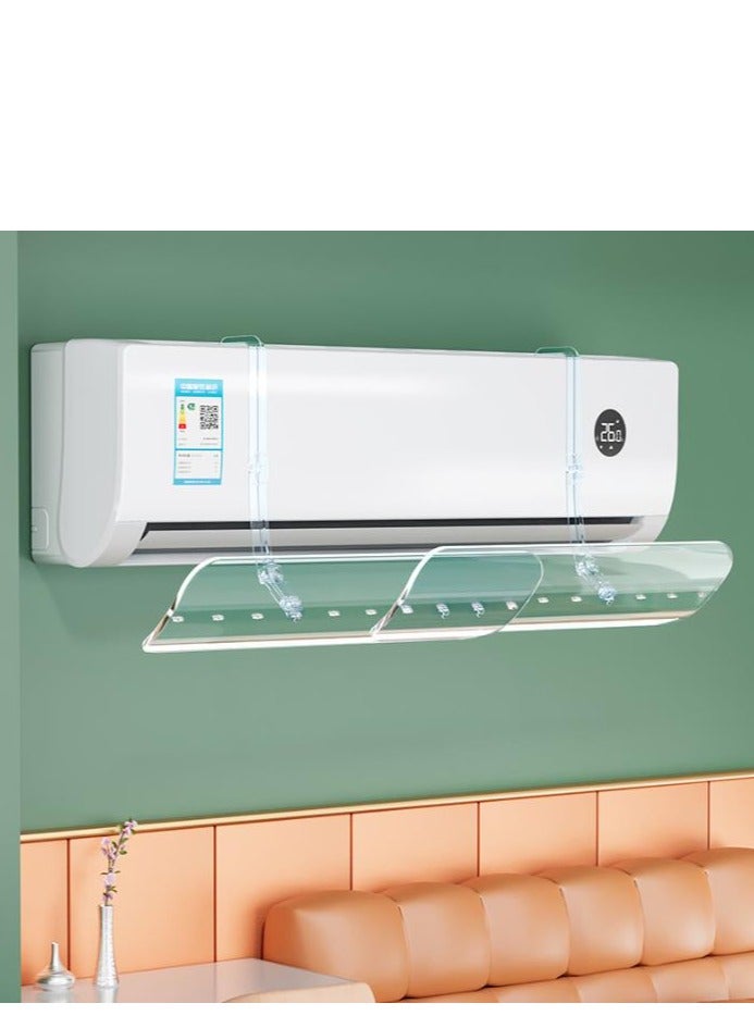 جولدن انحراف مكيف الهواء المنقسمة ، درع الرياح الشفافة لتكييف الهواء ، مثبت على الحائط دون اللكم ، اتجاه الرياح القابل للتعديل وحجم قابل للتعديل - Image 1