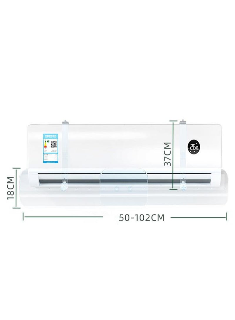 جولدن انحراف مكيف الهواء المنقسمة ، درع الرياح الشفافة لتكييف الهواء ، مثبت على الحائط دون اللكم ، اتجاه الرياح القابل للتعديل وحجم قابل للتعديل - Image 4