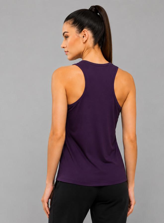 Take Two Burgundy Solid Sleeveless Activewear Top By Lazzycat - Image 4