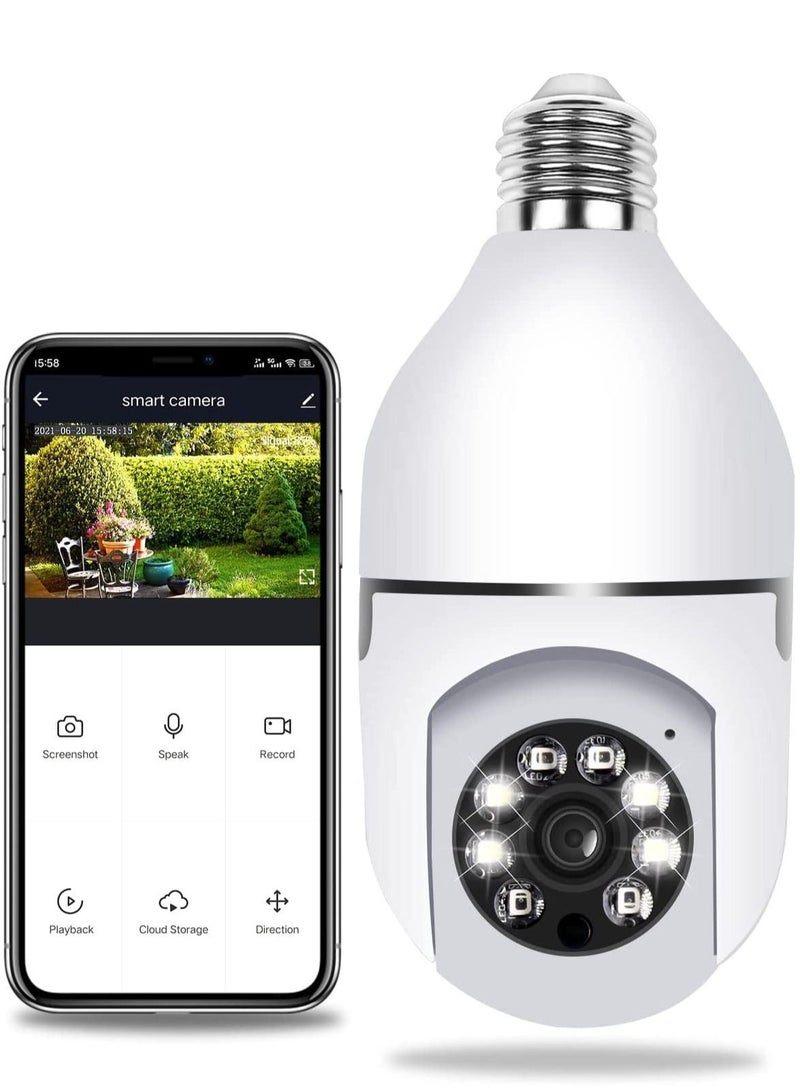 Generic Y22-1080P light bulb IP Camera Camera dual light HD night vision wireless camera wifi camera cloud table lamp - Image 1