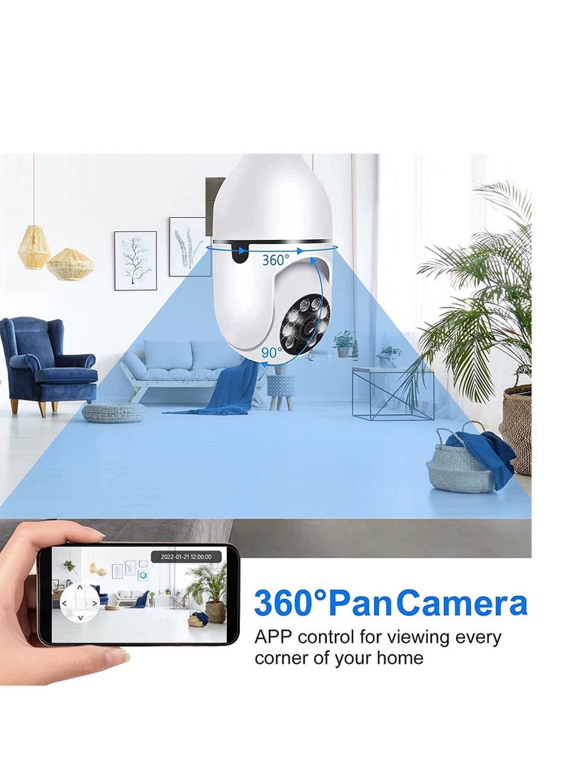 Generic Y22-1080P light bulb IP Camera Camera dual light HD night vision wireless camera wifi camera cloud table lamp - Image 4