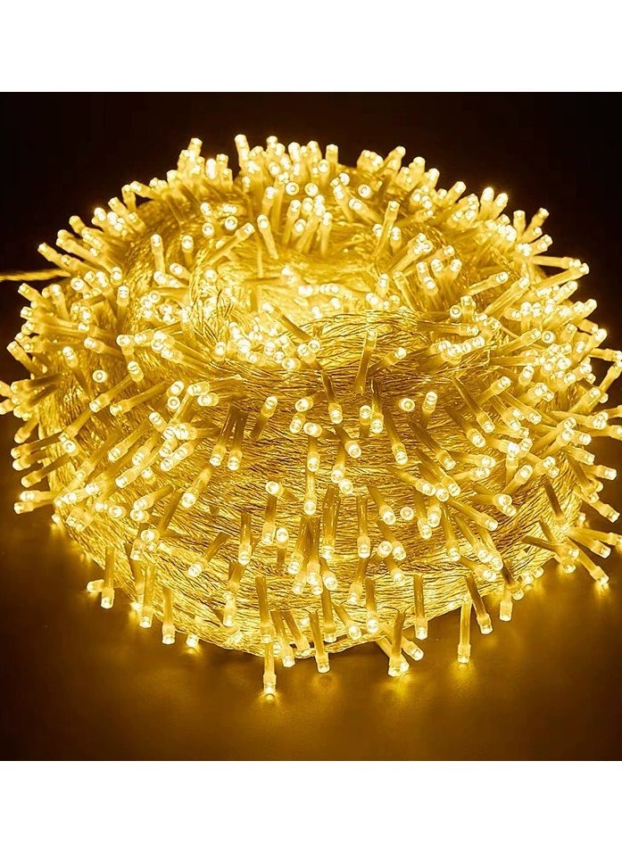 Generic 6M 40 LED Copper Wire Fairy String Lights – Battery Operated (2xAA), Warm White, Steady & Flashing Modes, Minimalist Naked Bulb Design for Indoor DIY Decor  - Image 1