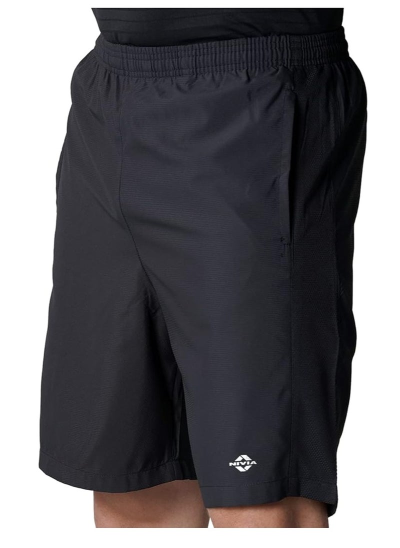 Nivia - TRAINIG-4 Shorts | Size : Large |Suitable For Running,Jogging,Gym,Trainning,Walking |Strechable |Quick dry | Dual Pockets |Regular Fit |Material Type  : ‎Polyester, Spandex - Image 1