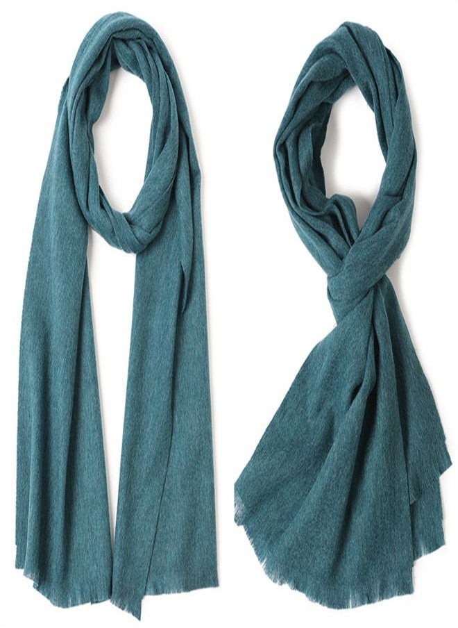Loquat - Warm Solid Short Beard Wool Scarf - Image 1