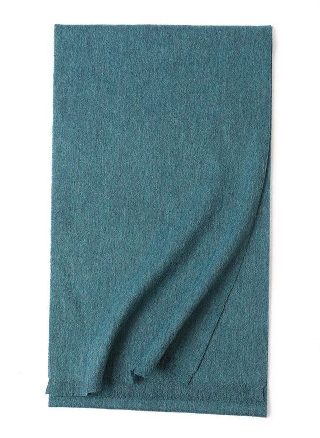 Loquat - Warm Solid Short Beard Wool Scarf - Image 1