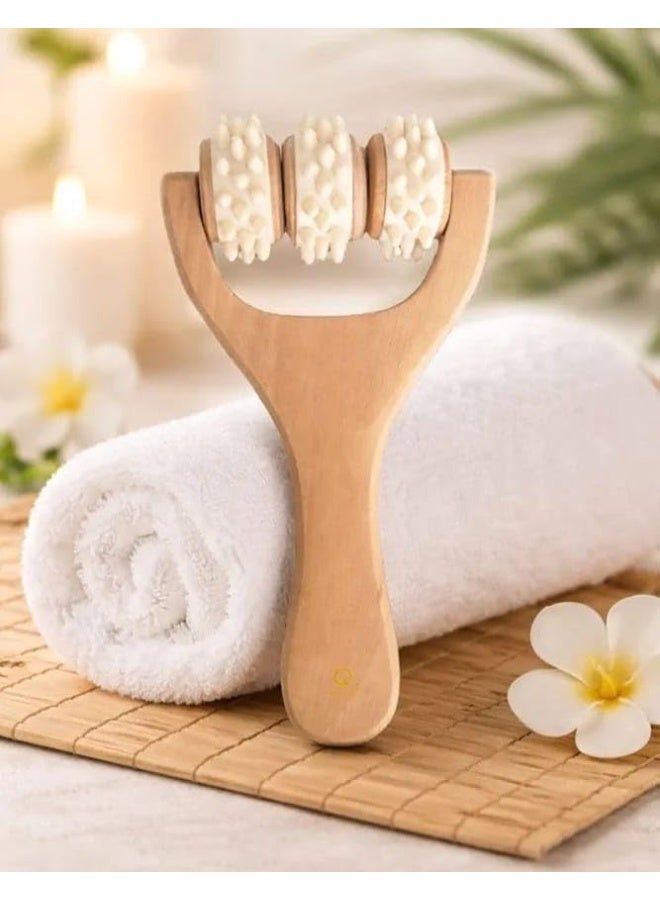 أدوات مساج خشبية طبيعية للجسم, الوجه, العضلات والارجل - بكرات تدليك ومحاربة السيلوليت (أشكال متعددة) - Image 1