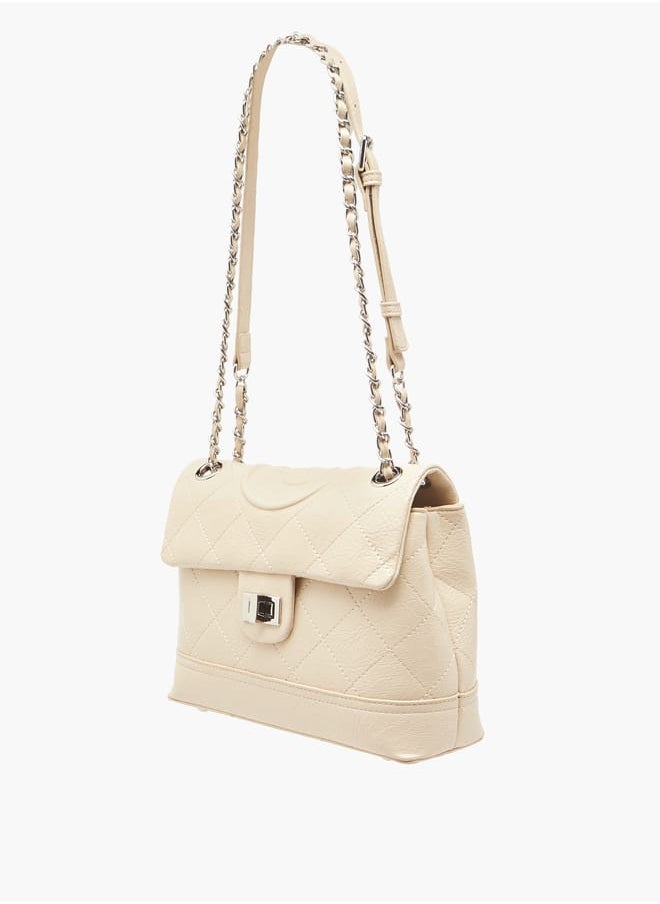 Celeste Women Quilted Crossbody Bag with Adjustable Strap and Twist Clasp Closure  - Image 3