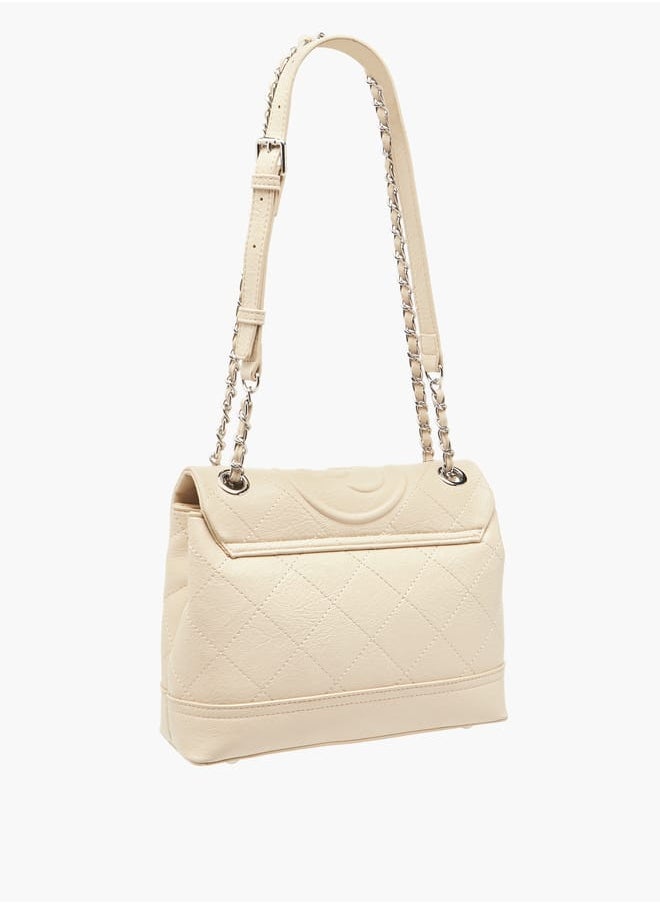 Celeste Women Quilted Crossbody Bag with Adjustable Strap and Twist Clasp Closure  - Image 4