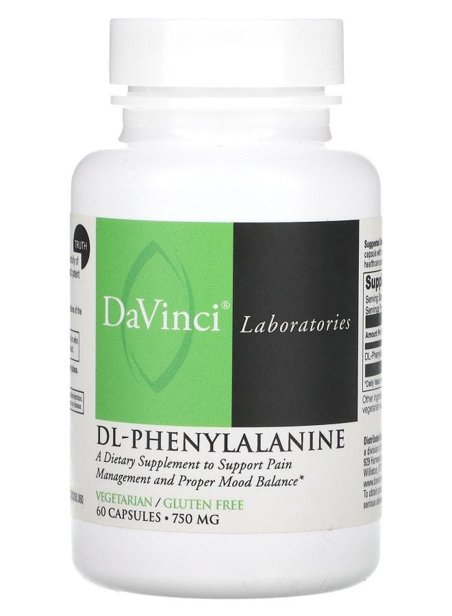 DaVinci Laboratories DL-Phenylalanine 750 mg 60 Capsules