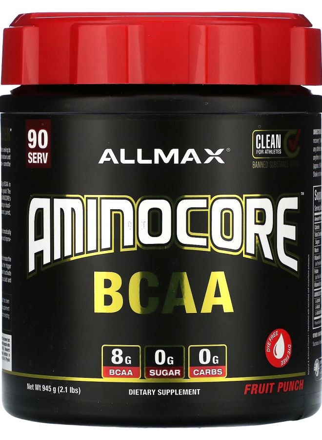 Allmax AMINOCORE™ BCAA Fruit Punch 2.1 lbs (945 g) - Image 2