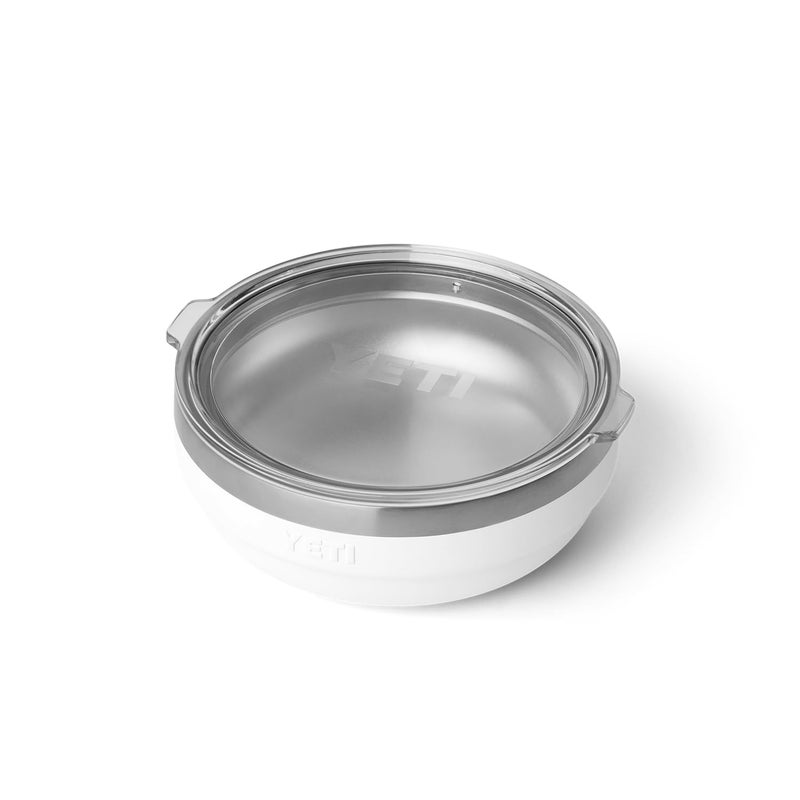 YETI Rambler Low Bowl, Vacuum Insulated, Stackable and Nestable Stainless Steel Bowl with Lid, 0.7 Quart, White - Image 1