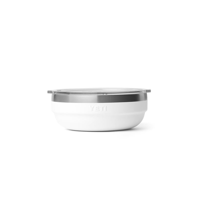 YETI Rambler Low Bowl, Vacuum Insulated, Stackable and Nestable Stainless Steel Bowl with Lid, 0.7 Quart, White - Image 3