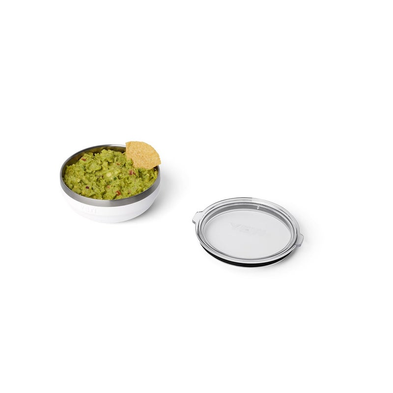 YETI Rambler Low Bowl, Vacuum Insulated, Stackable and Nestable Stainless Steel Bowl with Lid, 0.7 Quart, White - Image 5