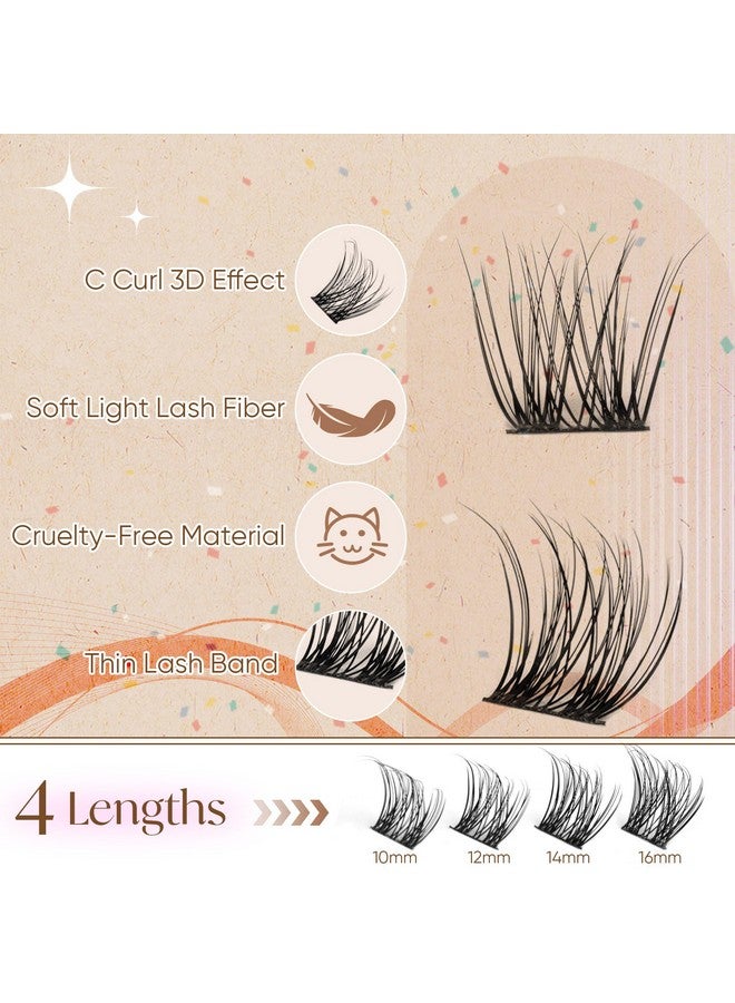 Winifred Wispy Lash Clusters Natural Look Individual Lashes C Curl Cluster Eyelash Extensions 10-16Mm Diy Eyelash Clusters Natural Lash Extension Waterproof Lashes Clusters - Image 3