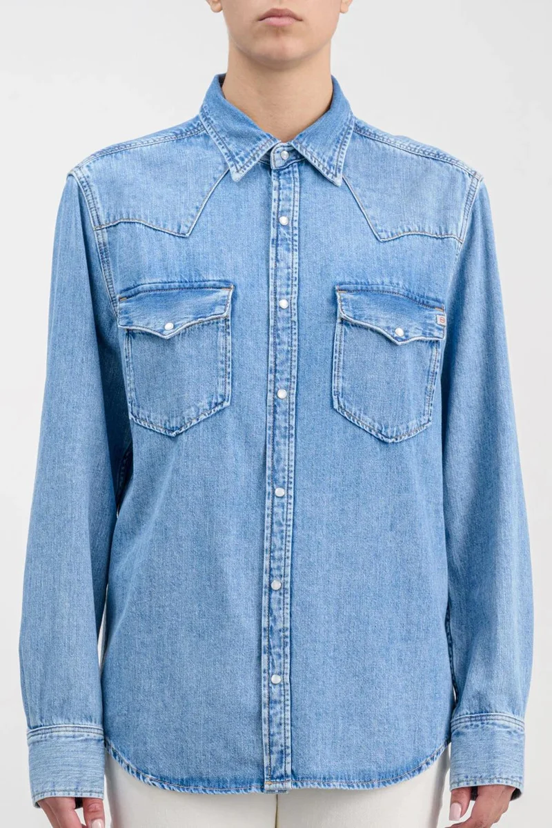 Ag Jeans Classic Medium Wash Western Denim Shirt