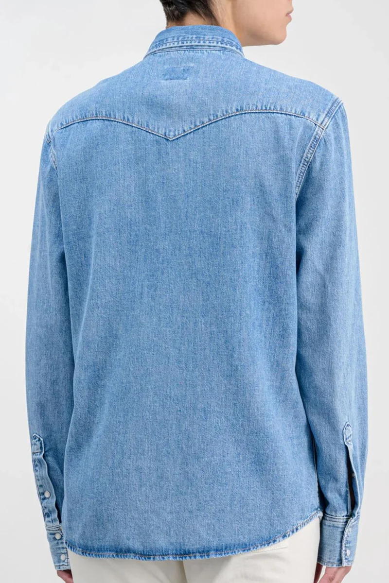 Ag Jeans Classic Medium Wash Western Denim Shirt