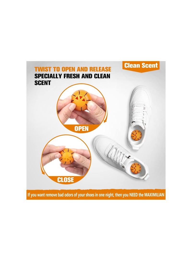 Zikra Professional Shoe Deodorizer Balls, Shoe Fresheners Balls, Foot Odor Eliminator, Odor-Fighting Freshener for Neutralizing Odor and Refreshing Sneaker, Wardrobe, Bags for Boys and Men, Teenage(12 Pack) - Image 4