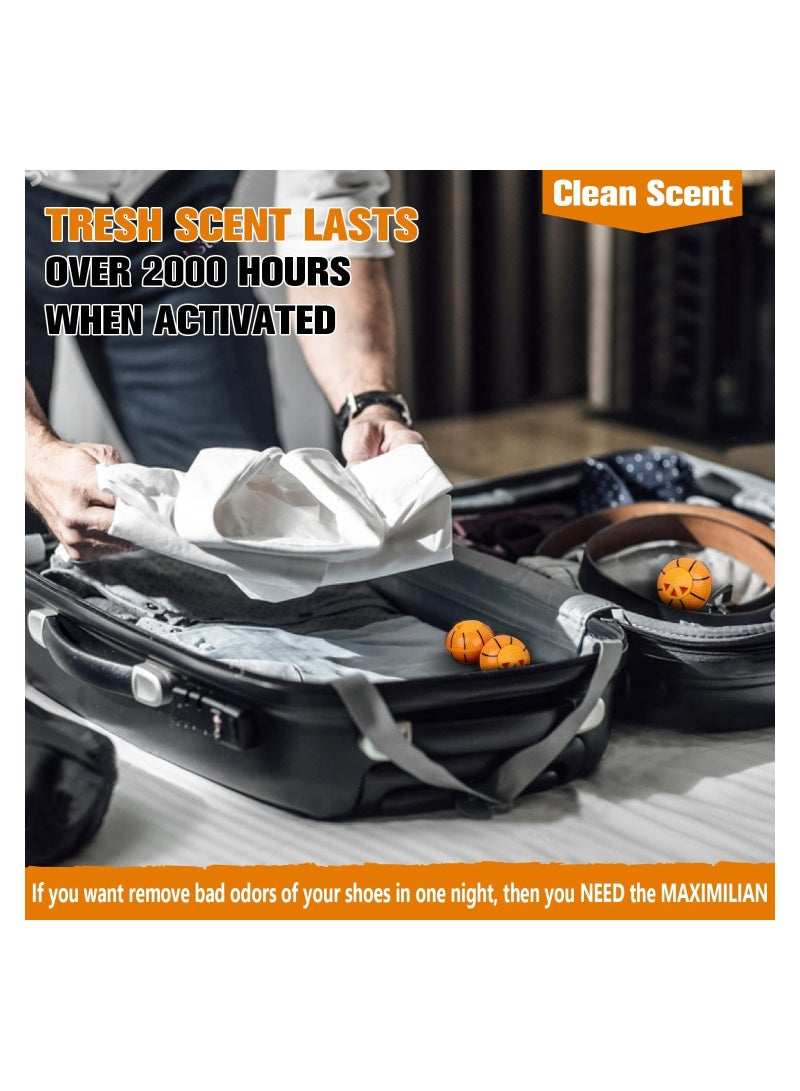 Zikra Professional Shoe Deodorizer Balls, Shoe Fresheners Balls, Foot Odor Eliminator, Odor-Fighting Freshener for Neutralizing Odor and Refreshing Sneaker, Wardrobe, Bags for Boys and Men, Teenage(12 Pack) - Image 3