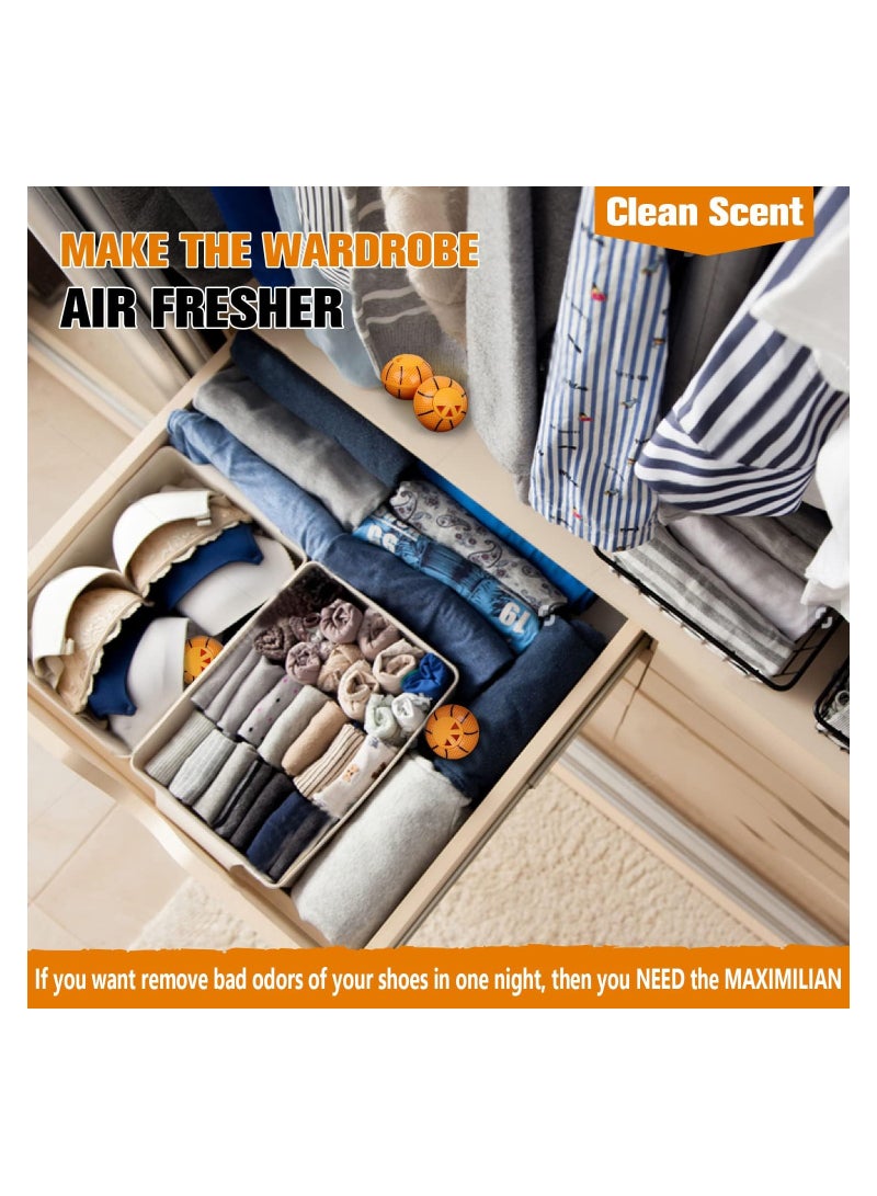 Zikra Professional Shoe Deodorizer Balls, Shoe Fresheners Balls, Foot Odor Eliminator, Odor-Fighting Freshener for Neutralizing Odor and Refreshing Sneaker, Wardrobe, Bags for Boys and Men, Teenage(12 Pack) - Image 2