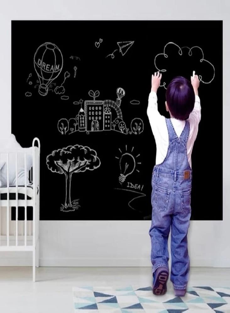 DubaiGallery Removable Wall Sticker Chalkboard Black - Image 1