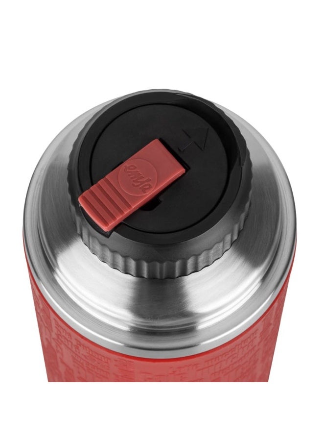 EMSA Senator Flask 1L – Red Premium Insulated Stainless Steel Thermos Bottle for Hot & Cold Beverages – Leak-Proof Travel Flask – Made in Germany - Image 4