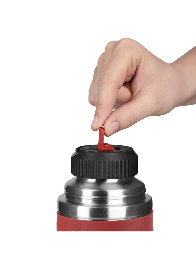 EMSA Senator Flask 1L – Red Premium Insulated Stainless Steel Thermos Bottle for Hot & Cold Beverages – Leak-Proof Travel Flask – Made in Germany - Image 5
