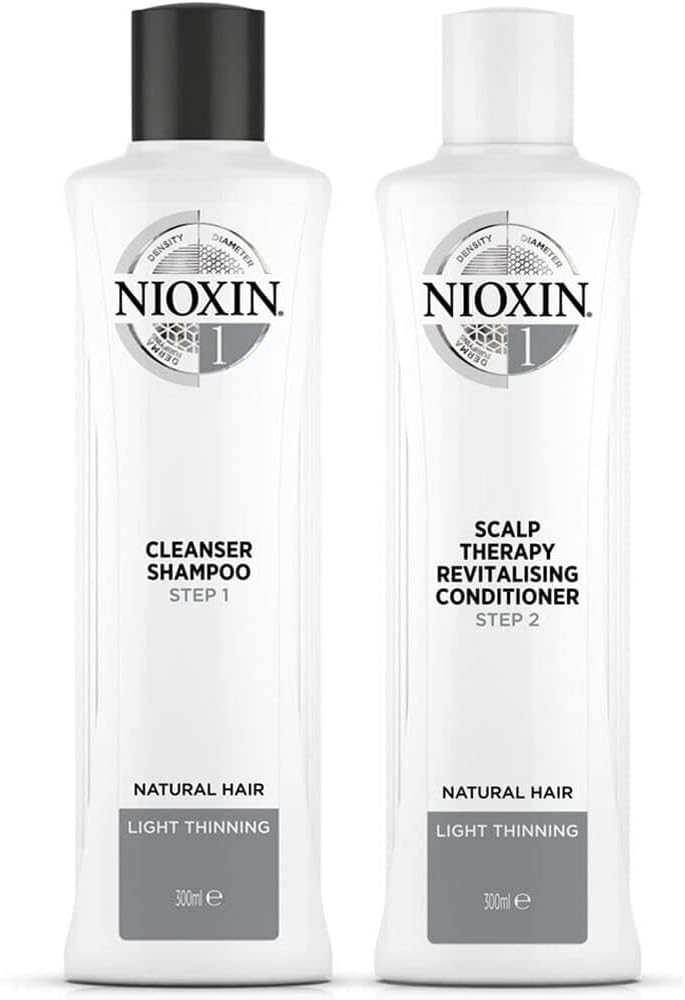 Nioxin System 1 Cleanser Scalp Therapy Revitaliser Shampoo 300ml Conditioner 300ml