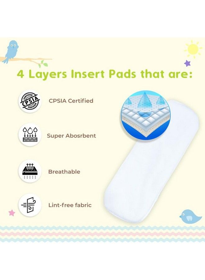 Bumtum 0 To 3 Years Baby Freesize Ultrahygiene Waterproof Cloth Diaper 5Hrs Absorbency ; Washable & Reusable Diaper And Cotton Soaker (Pack Of 2 Kite + Birthday Yellow) - Image 3