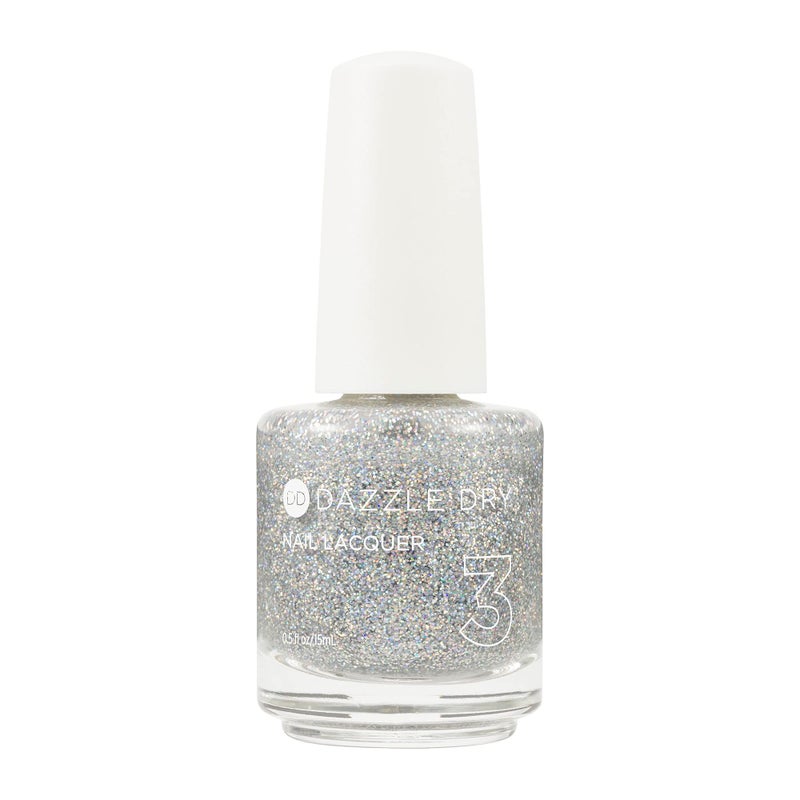 Dazzle Dry Nail Lacquer (Step 3) - Diamond - A holographic micro-glitter in a clear base. (0.5 fl oz) - Image 1