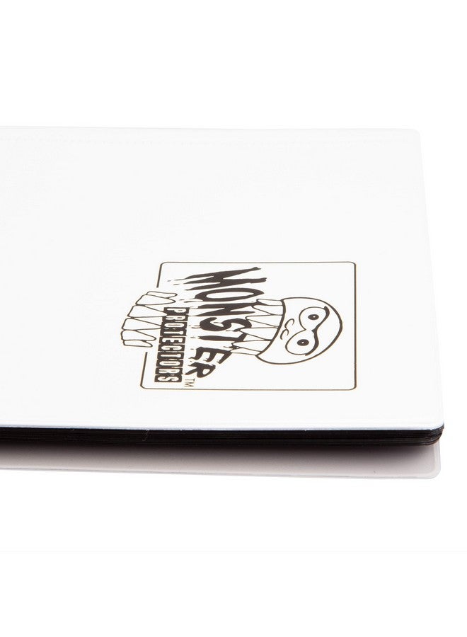 Monster Binder - 4 Pocket Trading Card Album - Matte White (Anti-theft Pockets Hold 160+ Yugioh, Pokemon, Magic the Gathering Cards)