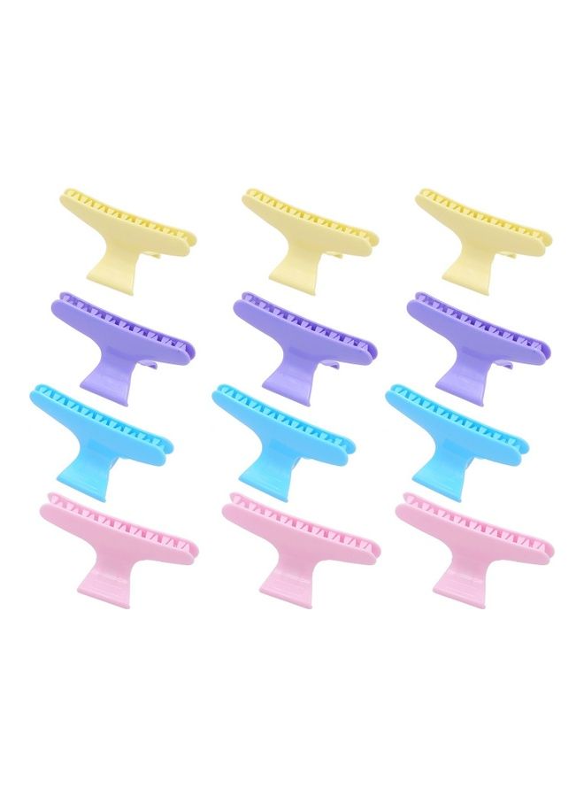 NIBEMINENT 12-Piece Plastic Hair Clips Multicolour 20.5x16x4cm - Image 1