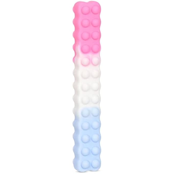 iscream Fidget Fun 10" 3D Popper Bar for Calm and Focus - Pink and Blue Ombre - Image 1