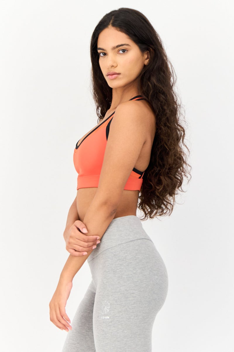 Reebok Women Sportswear Fit Training Sport Bra, Red - Image 3