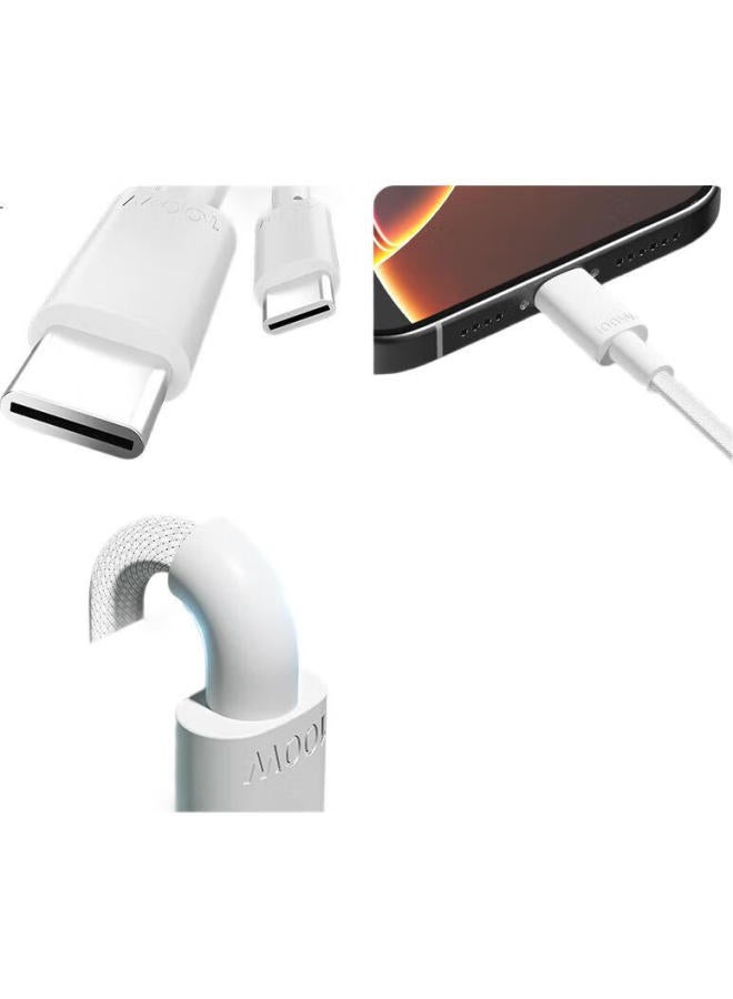 JD.com Jdjz Dual-Head Type-C Data Cable Pd100W Fast Charging Cable Apple Charging Cable Car Charging Cable 5A Apple 15/16 Huawei Honor Xiaomi Mobile Phone Notebook Compatible - Image 1