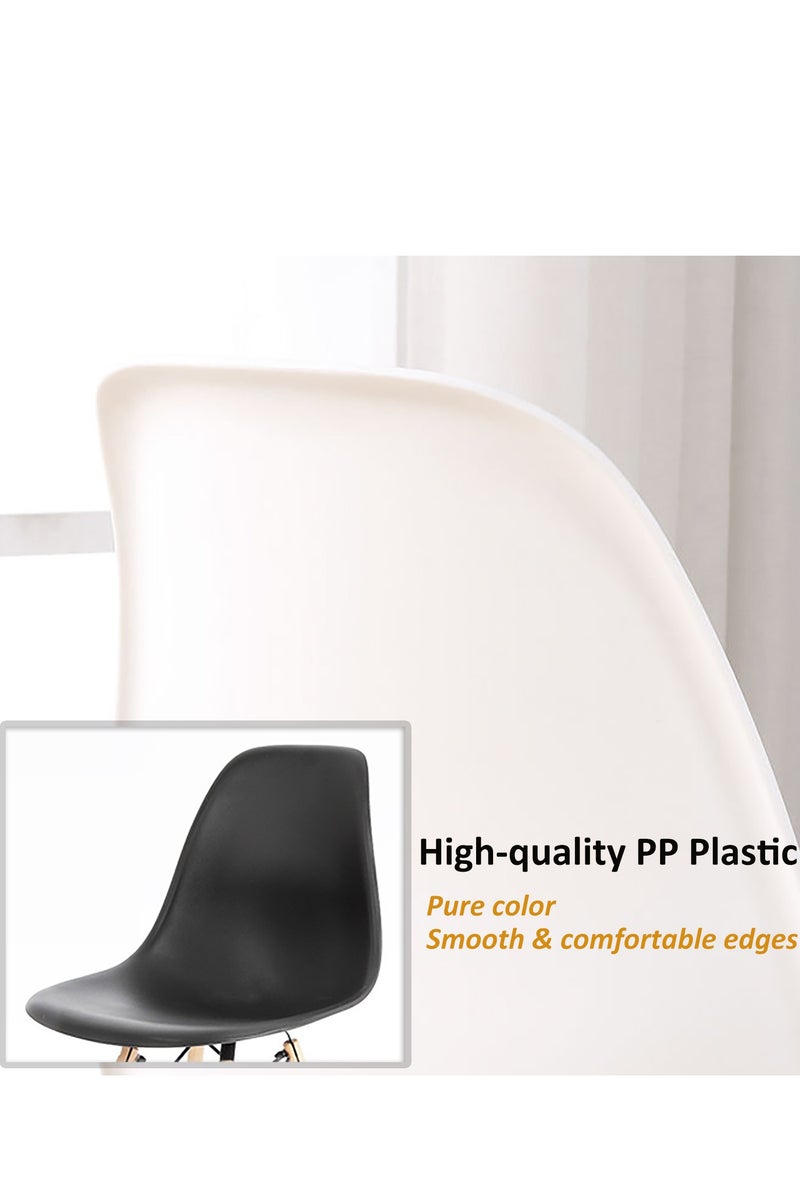 YY-Recheer Modern Eames Dining Chair, Plastic Side Chair Commercial Restaurant Chairs with Wooden Legs for Home, Office, Shop - Image 5