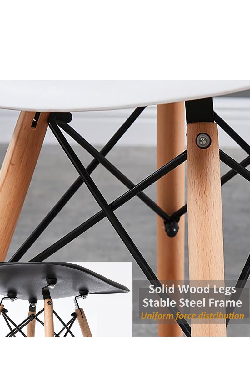 YY-Recheer Modern Eames Dining Chair, Plastic Side Chair Commercial Restaurant Chairs with Wooden Legs for Home, Office, Shop - Image 4
