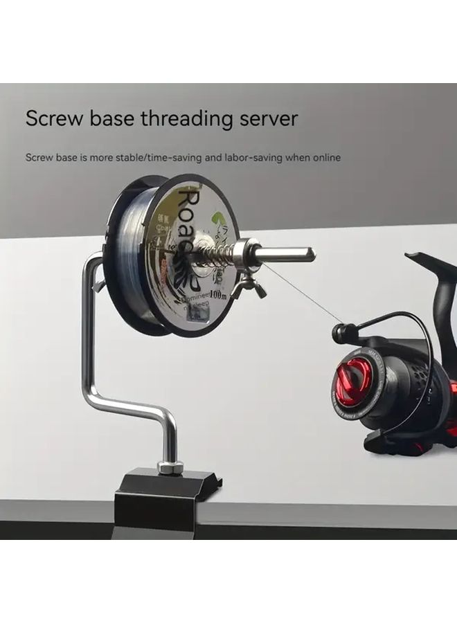 Black Base Screw Version Detachable Fishing Line Reel Adjustable Stable Winder Removable Accessory - Image 1