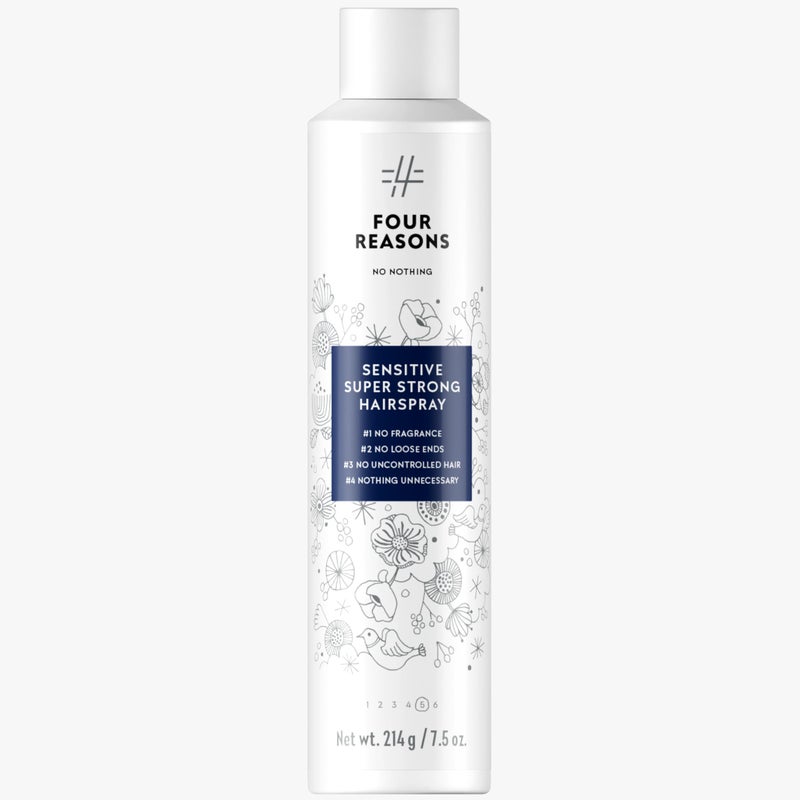 No nothing Sensitive Super Strong Hairspray, Unscented & Hypoallergenic Finishing Spray for Sensitive Scalp, Extra Strong Hold Hair Spray for Women, Humidity & UV Protection, 7.5 oz - Image 1