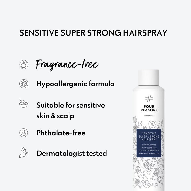 No nothing Sensitive Super Strong Hairspray, Unscented & Hypoallergenic Finishing Spray for Sensitive Scalp, Extra Strong Hold Hair Spray for Women, Humidity & UV Protection, 7.5 oz - Image 5