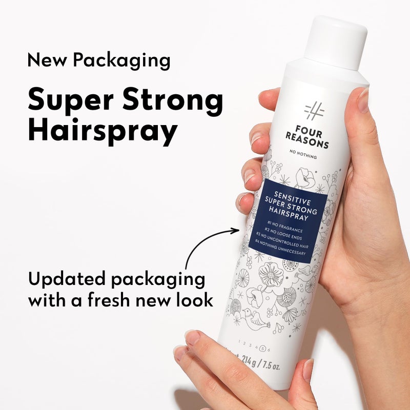 No nothing Sensitive Super Strong Hairspray, Unscented & Hypoallergenic Finishing Spray for Sensitive Scalp, Extra Strong Hold Hair Spray for Women, Humidity & UV Protection, 7.5 oz - Image 2