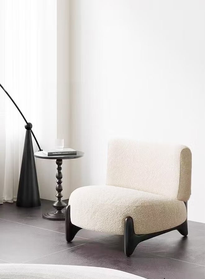 رافين كرسي غرفة المعيشة متعدد الأغراض بدون أذرع بتصميم عصري متعدد الأغراض مع مسند ظهر ناعم ومقعد واسع وإطار من الخشب الصلب وكرسي قراءة وكرسي ترفيهي 63 × 67 × 80 سم - Image 2