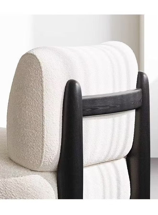 رافين كرسي غرفة المعيشة متعدد الأغراض بدون أذرع بتصميم عصري متعدد الأغراض مع مسند ظهر ناعم ومقعد واسع وإطار من الخشب الصلب وكرسي قراءة وكرسي ترفيهي 63 × 67 × 80 سم - Image 5